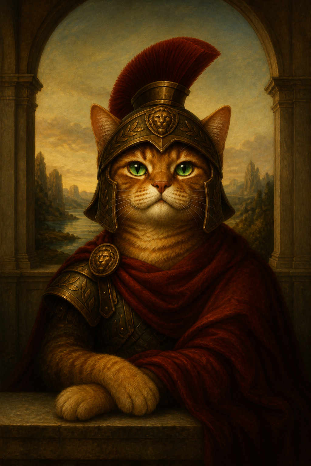 Cateus as a renaissance portrait