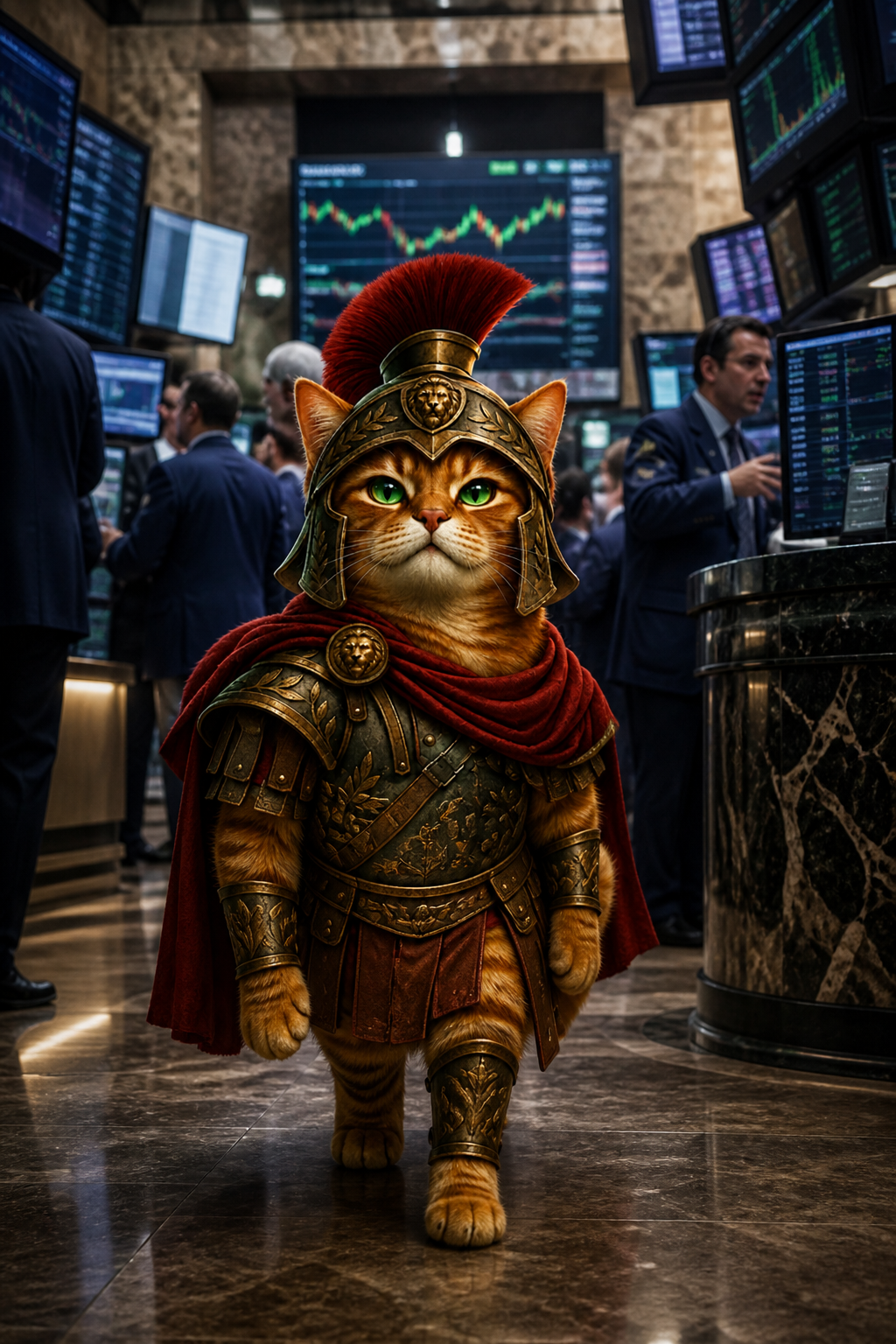 Cateus entering the trading floor